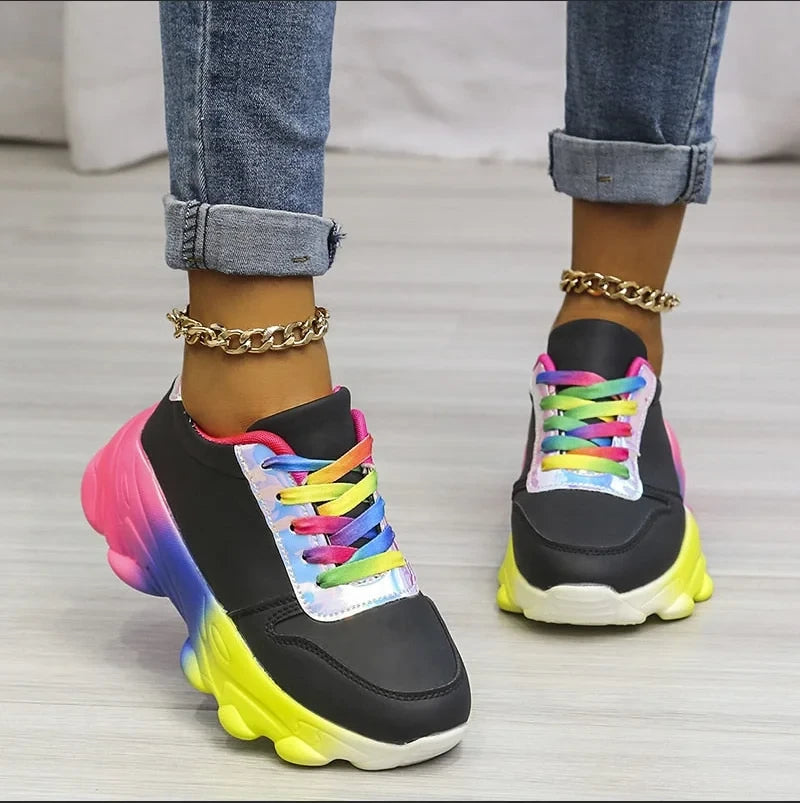 Women's Orthopedic Shoes Rainbow Sneakers