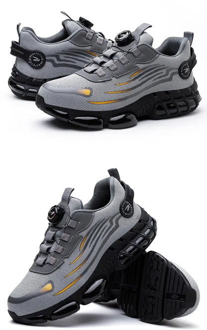 2024 New Rotating Button Anti-puncture Air Cushion Indestructible Work Sneakers