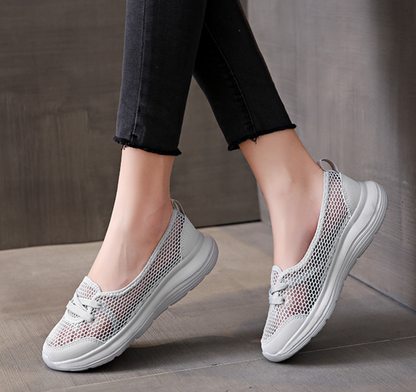 Women's Shoes Summer Flat Sneakers, Breathable Comfortable Light Slip-on