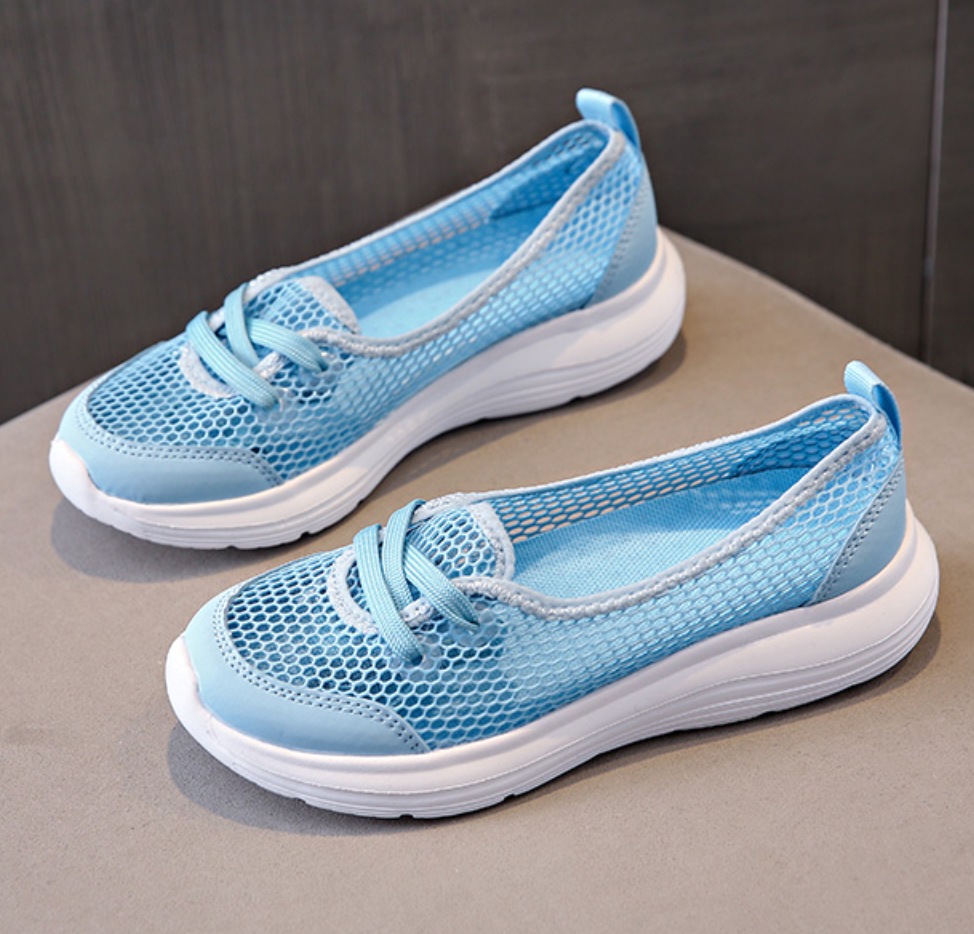 Women's Shoes Summer Flat Sneakers, Breathable Comfortable Light Slip-on